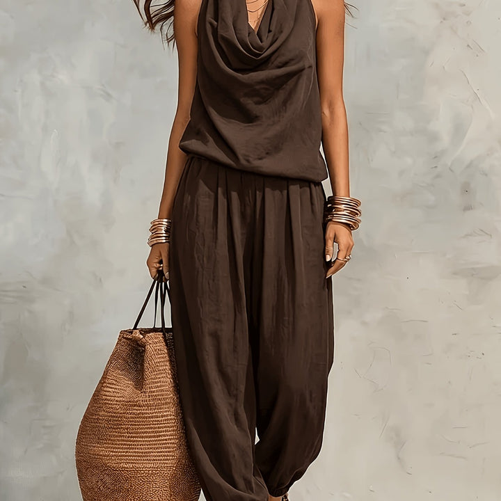 Harper | Cowl-Neck Halter Two-Piece Set