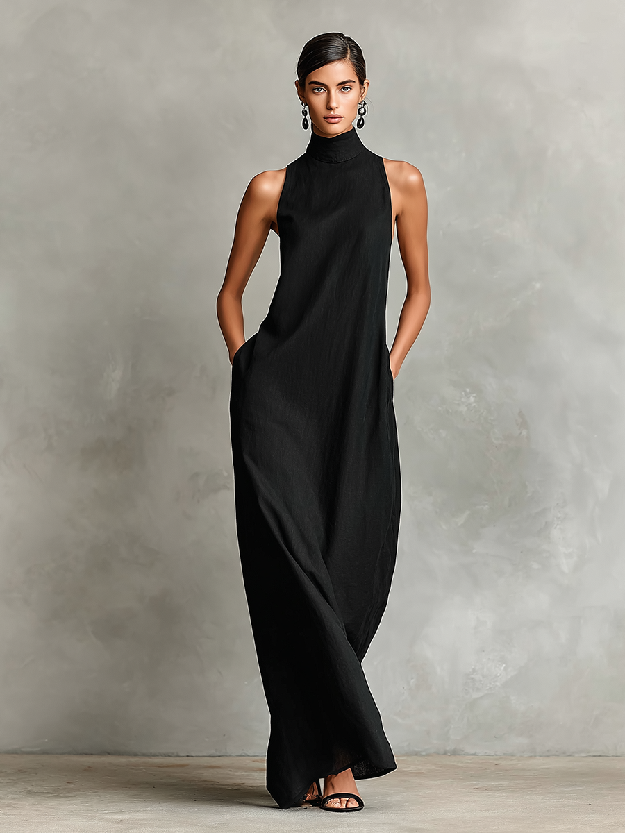 Ava | High-Neck Maxi Dress
