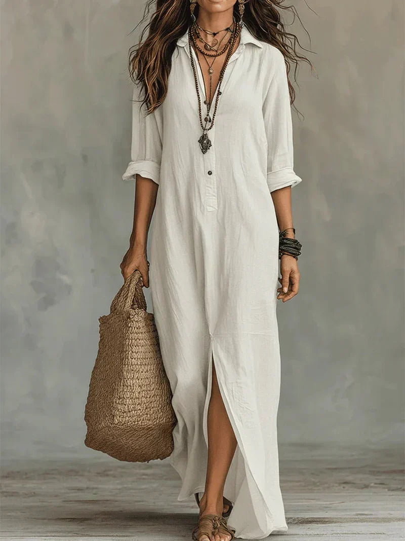Stevie | Maxi Shirt Dress