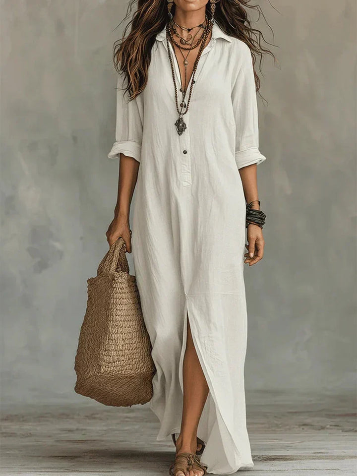 Stevie | Maxi Shirt Dress
