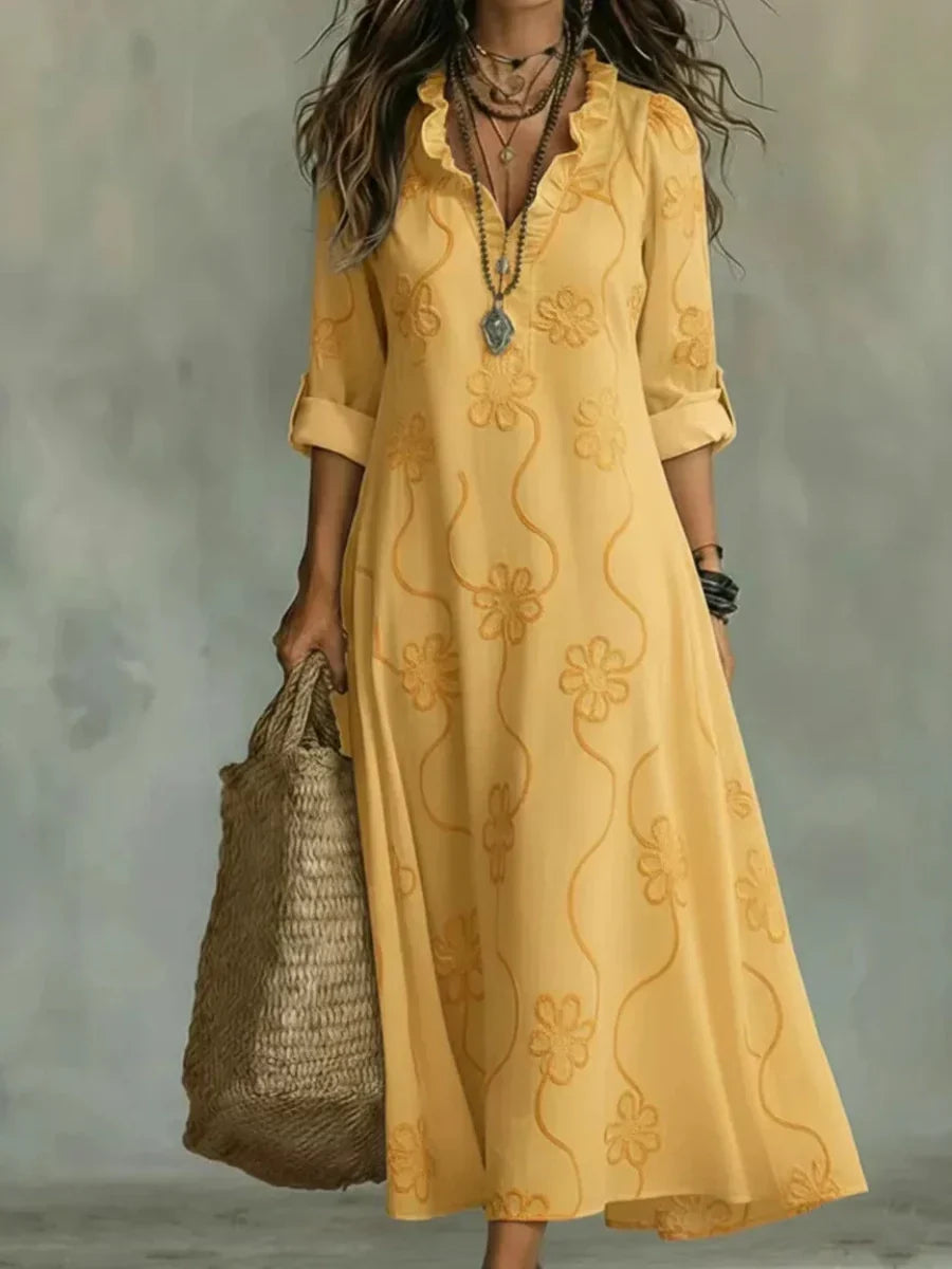 Daisy | Embroidered Maxi Dress