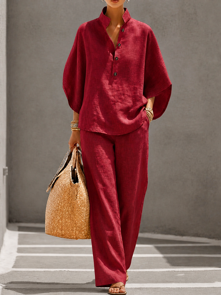 Vivian | Stand-Collar Two-Piece Set