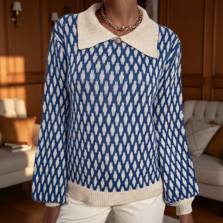Patterned Knit Sweater - Elena