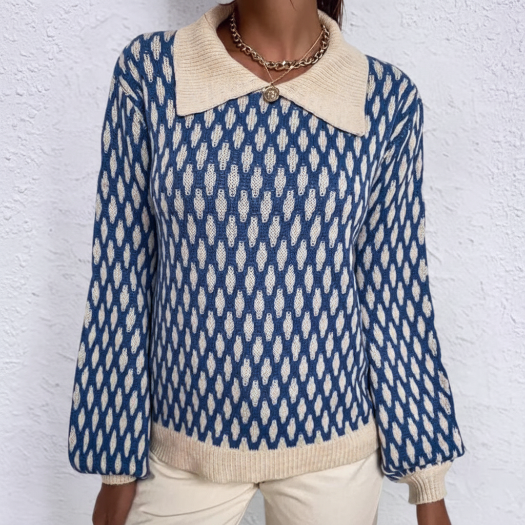Patterned Knit Sweater - Elena