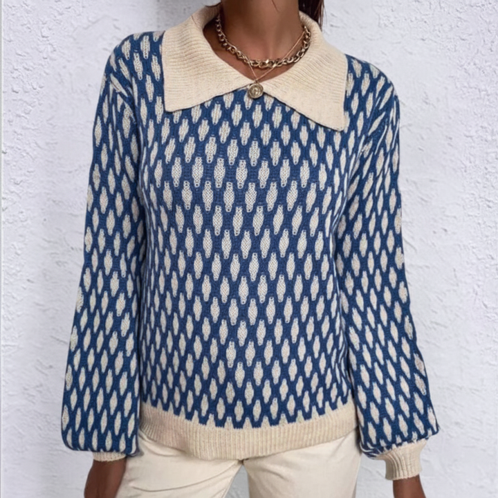 Patterned Knit Sweater - Elena
