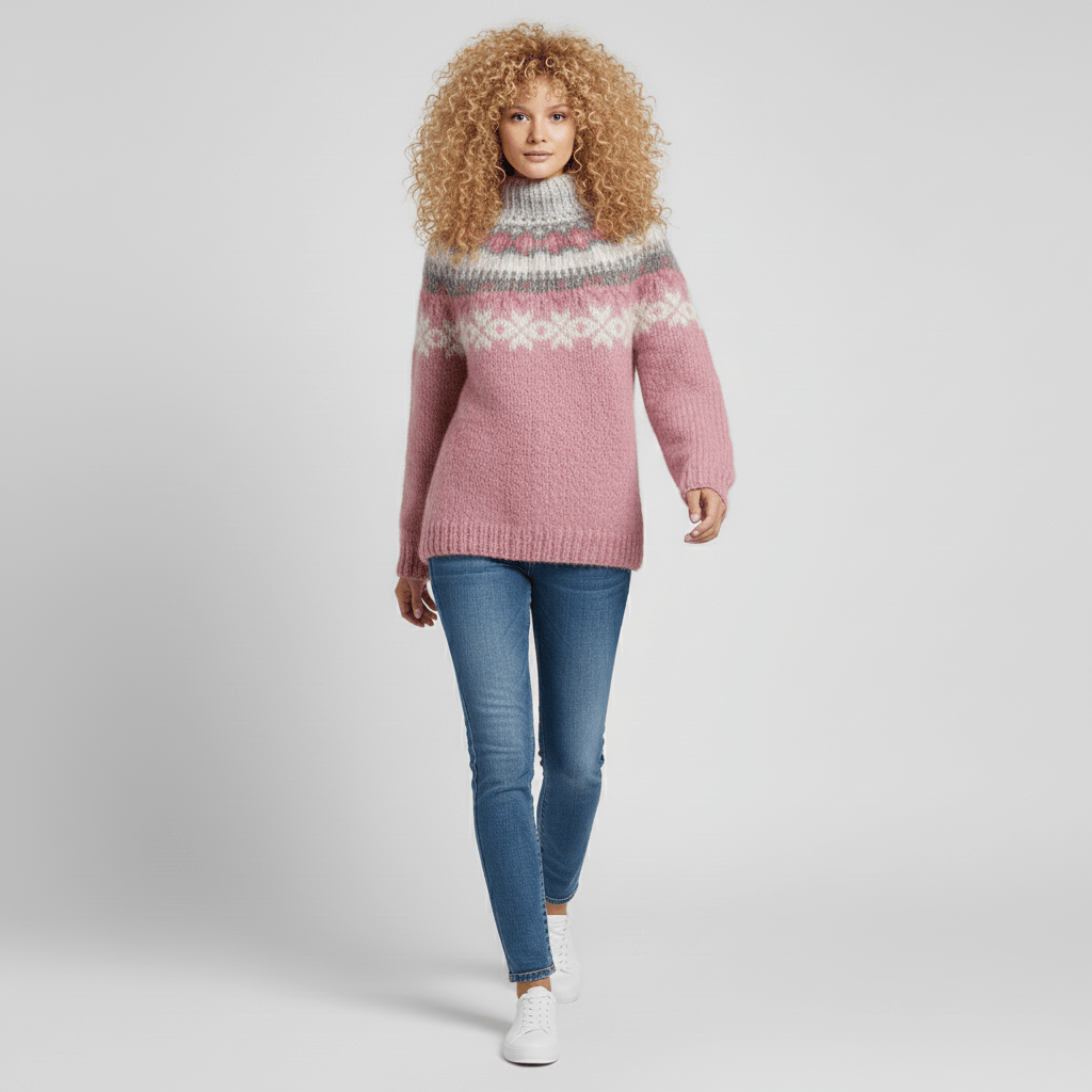 Nordic-Inspired Winter Knit Pullover - Paula