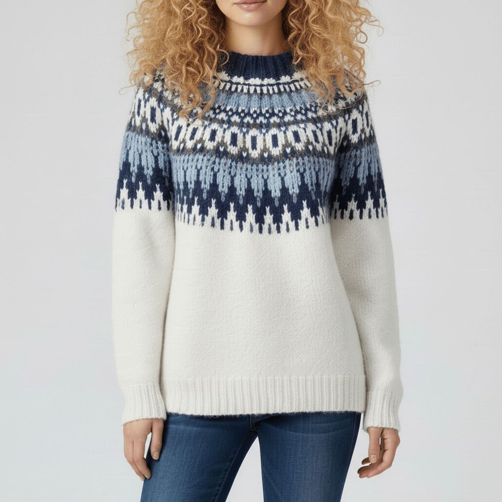Nordic-Inspired Winter Knit Pullover - Paula