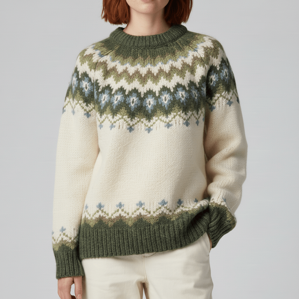 Nordic-Inspired Winter Knit Pullover - Paula