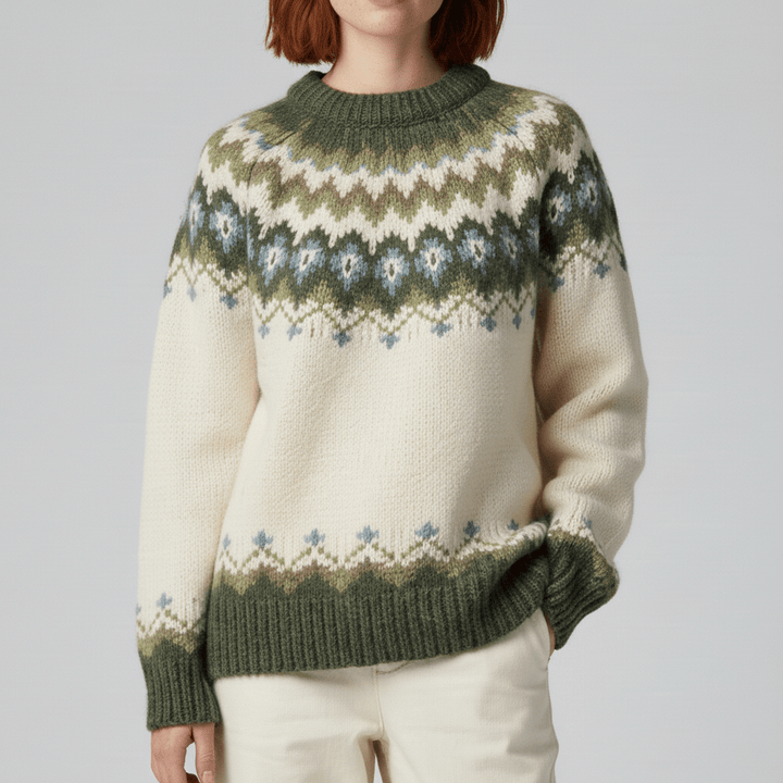 Nordic-Inspired Winter Knit Pullover - Paula