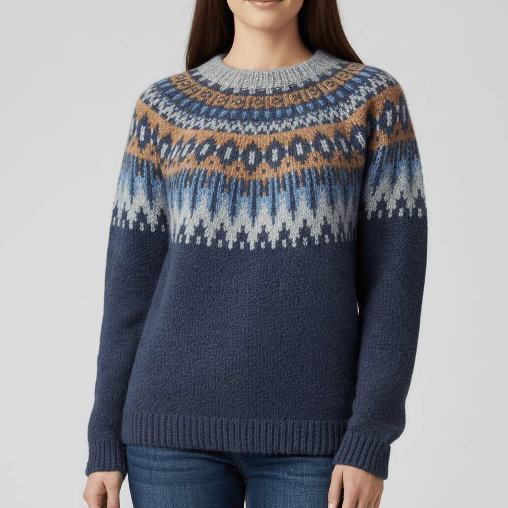 Nordic-Inspired Winter Knit Pullover - Paula