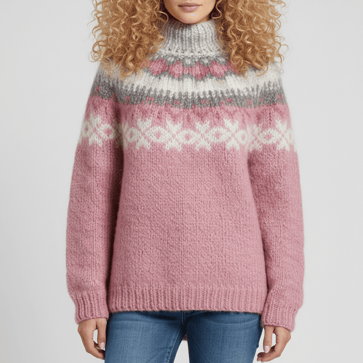 Nordic-Inspired Winter Knit Pullover - Paula
