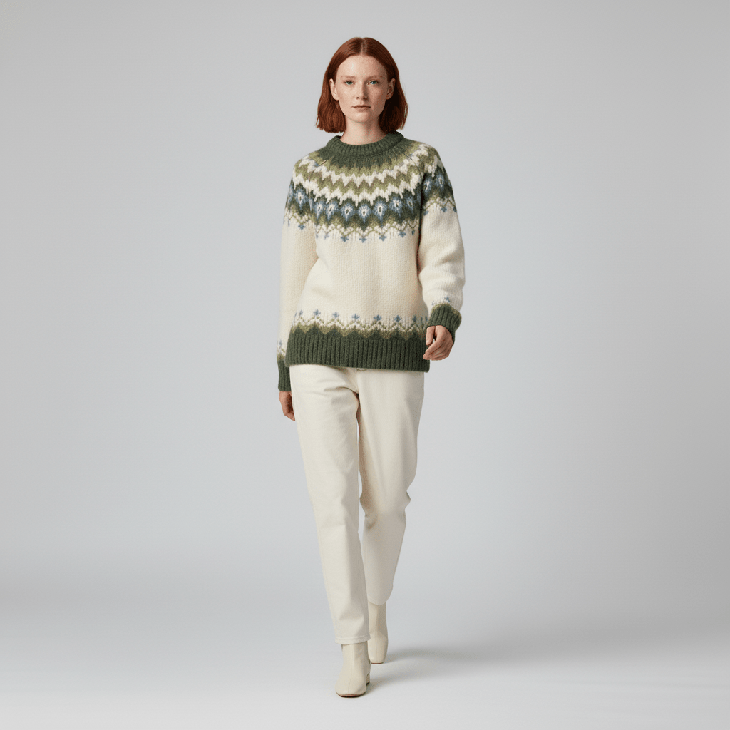 Nordic-Inspired Winter Knit Pullover - Paula