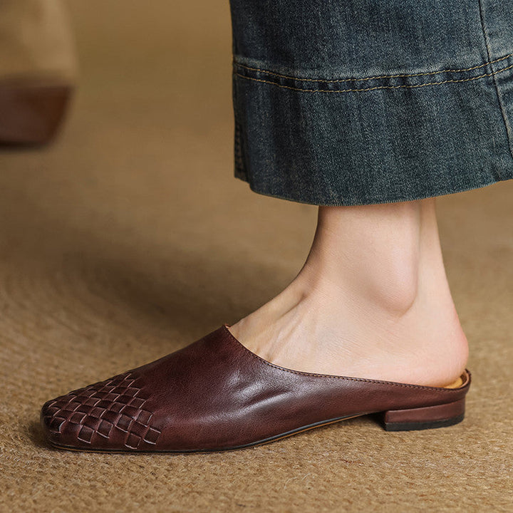 Viola Geniune Leather Mules