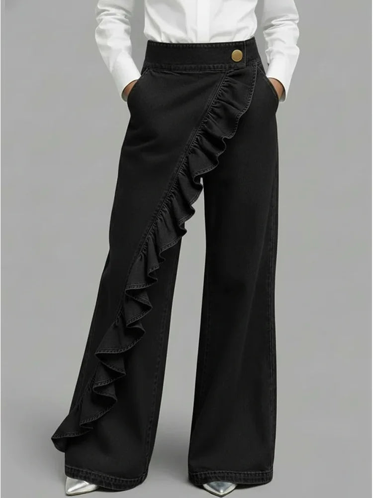 Linda | Comfortable Wide-Leg Denim Pants