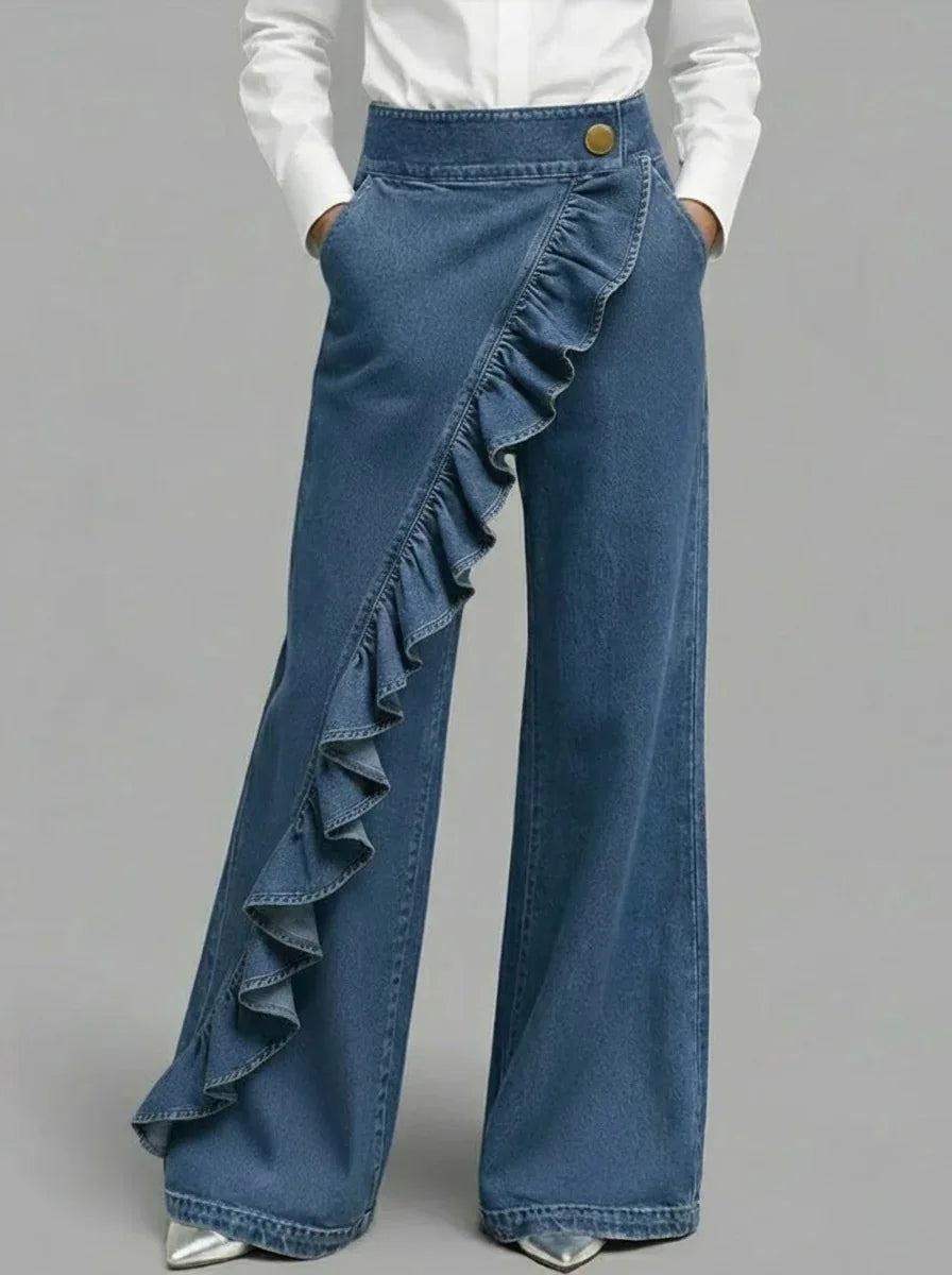 Linda | Comfortable Wide-Leg Denim Pants