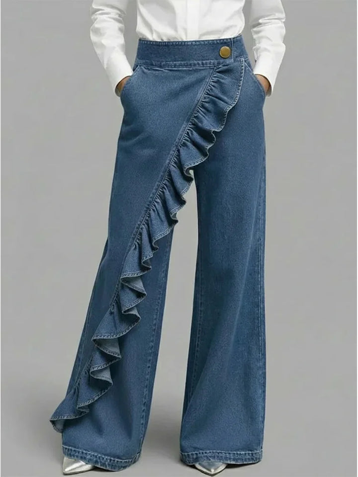 Linda | Comfortable Wide-Leg Denim Pants
