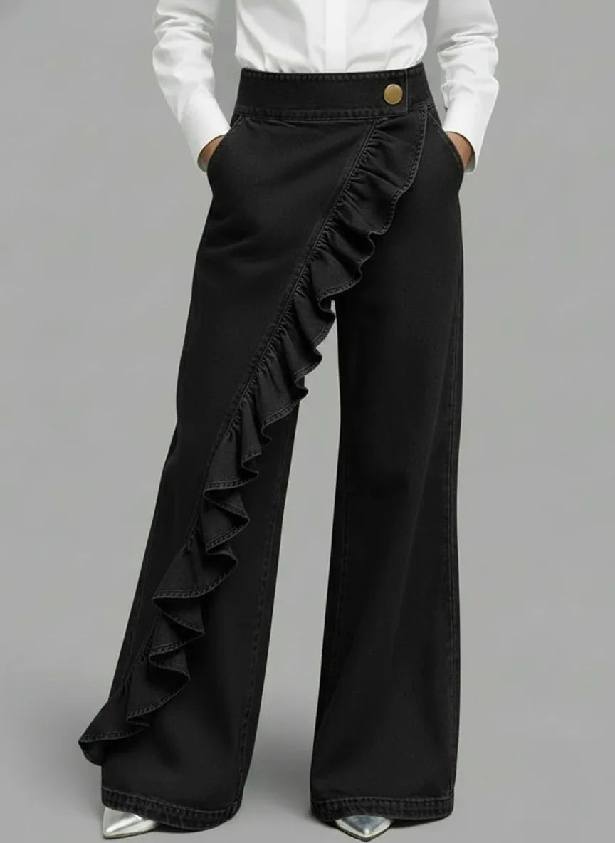 Linda | Comfortable Wide-Leg Denim Pants