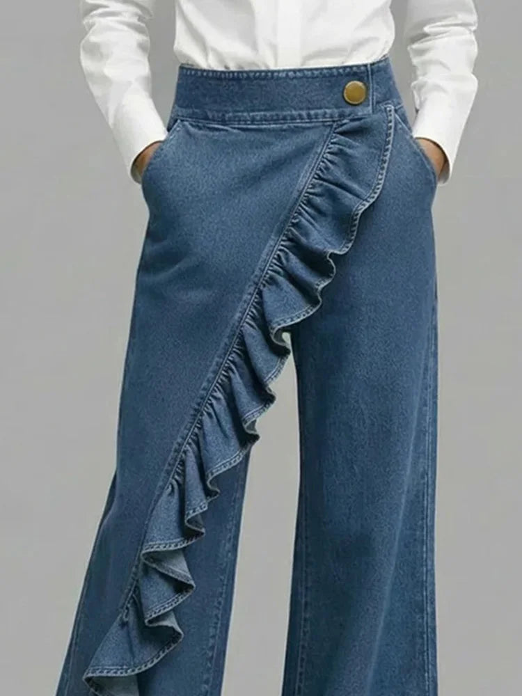 Linda | Comfortable Wide-Leg Denim Pants