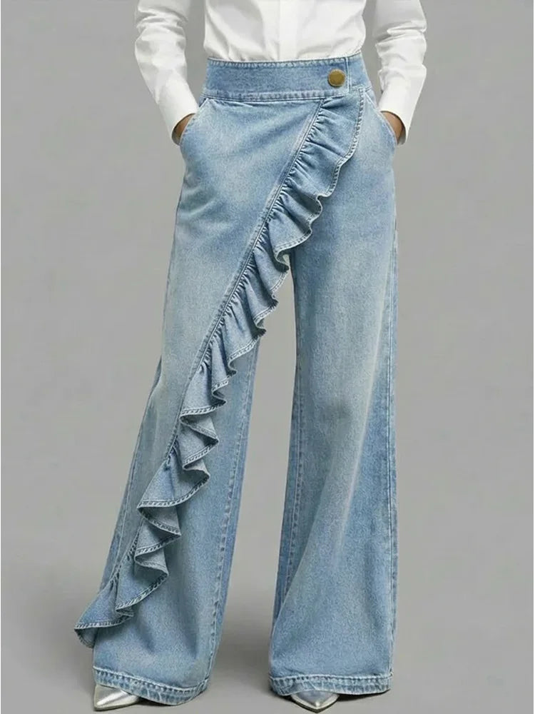 Linda | Comfortable Wide-Leg Denim Pants