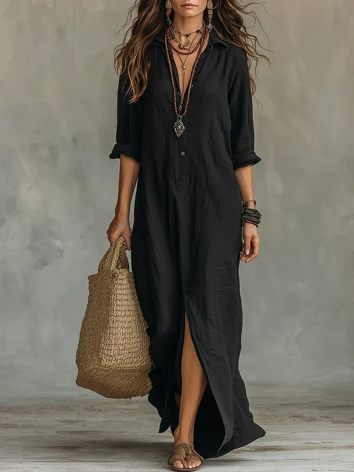 Stevie | Maxi Shirt Dress