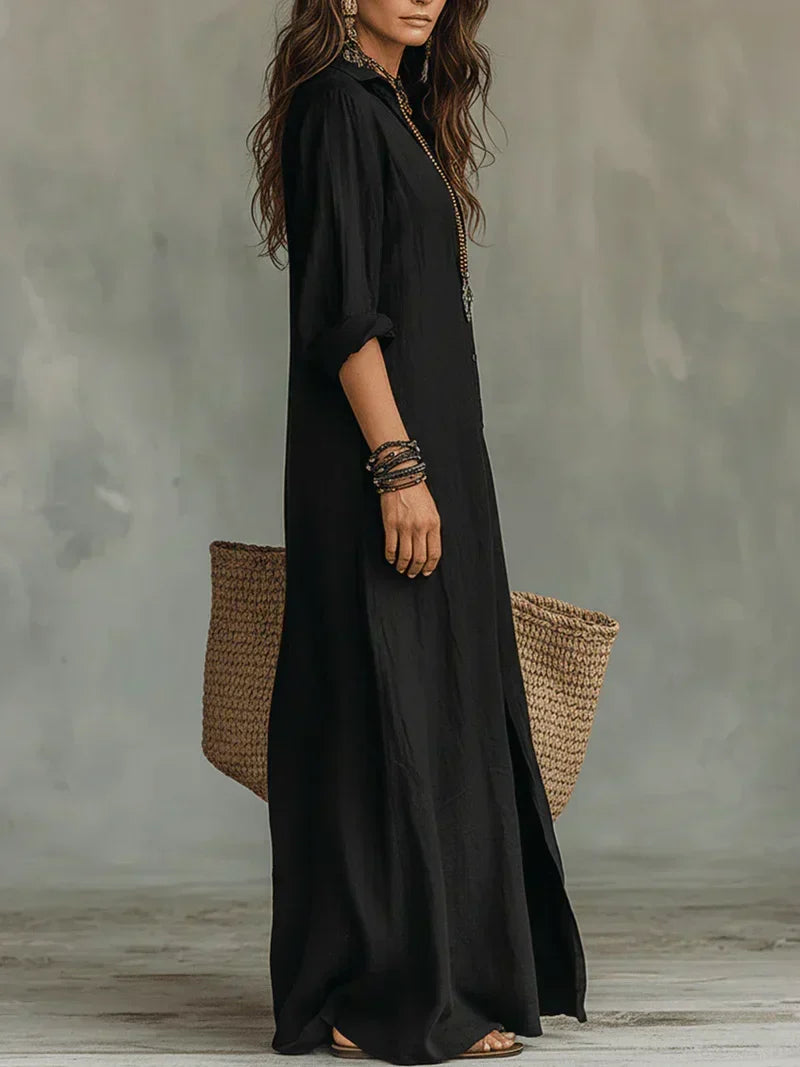Stevie | Maxi Shirt Dress