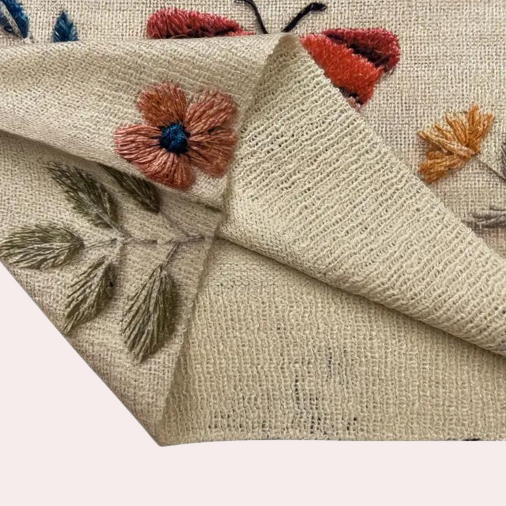Cheerful Women's Sweater with Floral Print - Fleur