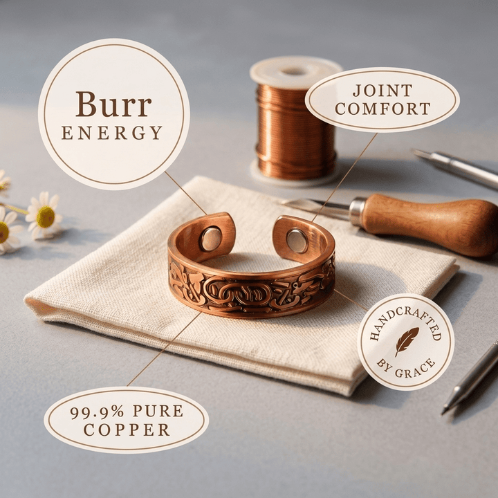 Grace's Burr Copper Ring