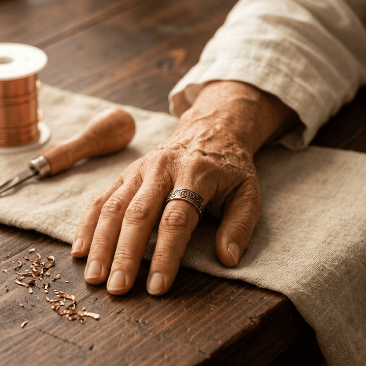 Grace's Burr Copper Ring