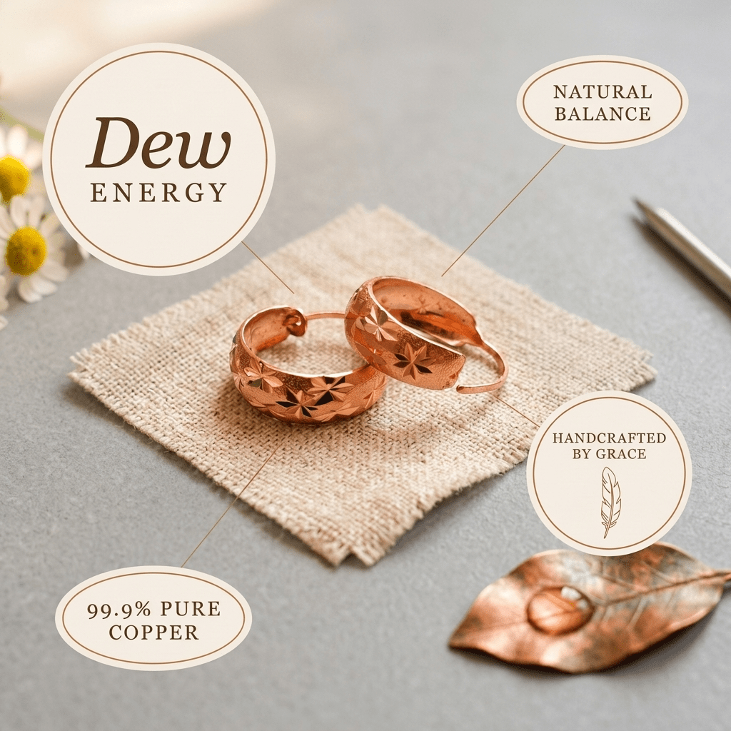 Dew Copper Earrings