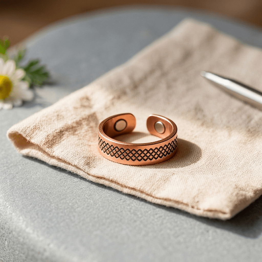Grid Copper Ring
