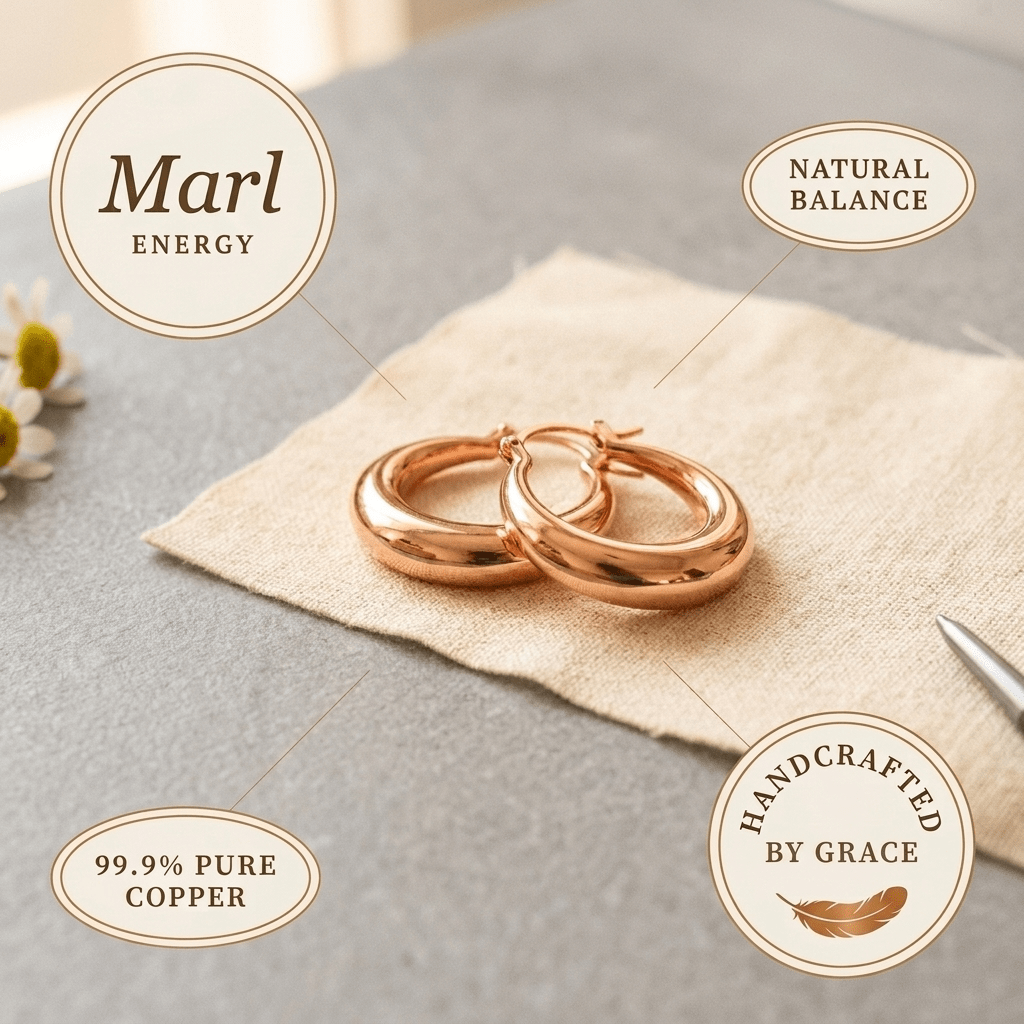 Marl Copper Earrings
