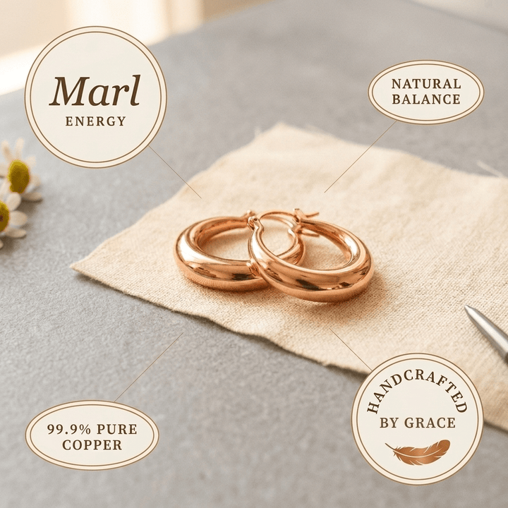 Marl Copper Earrings