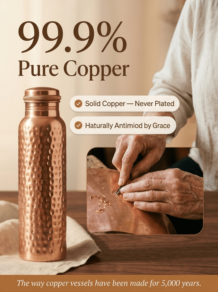 Pure Copper Water Bottle