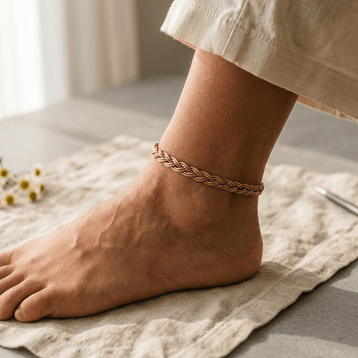 Reed Copper Anklet