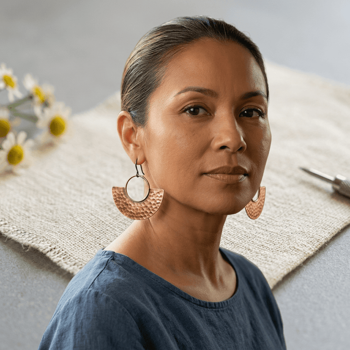 Grace's Sol Copper Earrings