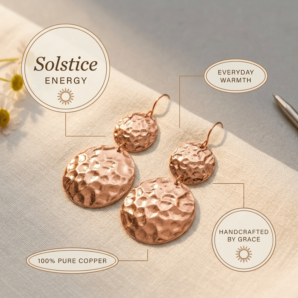 Solstice Copper Earrings