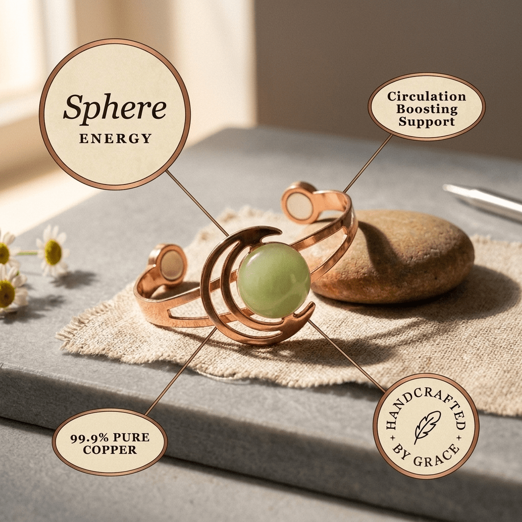 Sphere Green Copper Bracelet