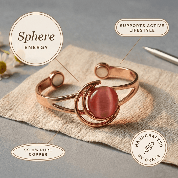 Grace's Sphere Pink Copper Bracelet