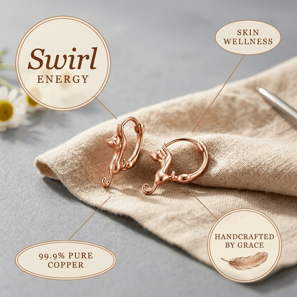 Swirl Copper Earrings