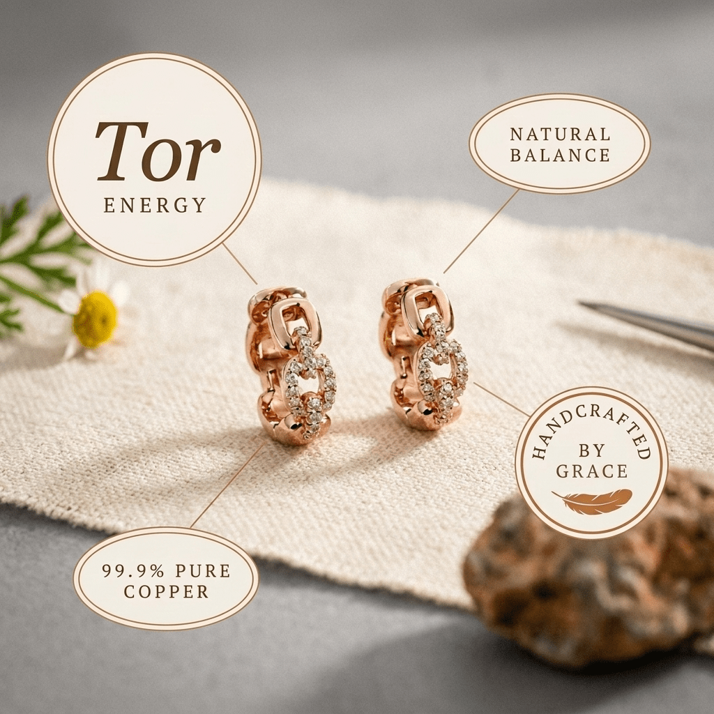 Tor Copper Earrings