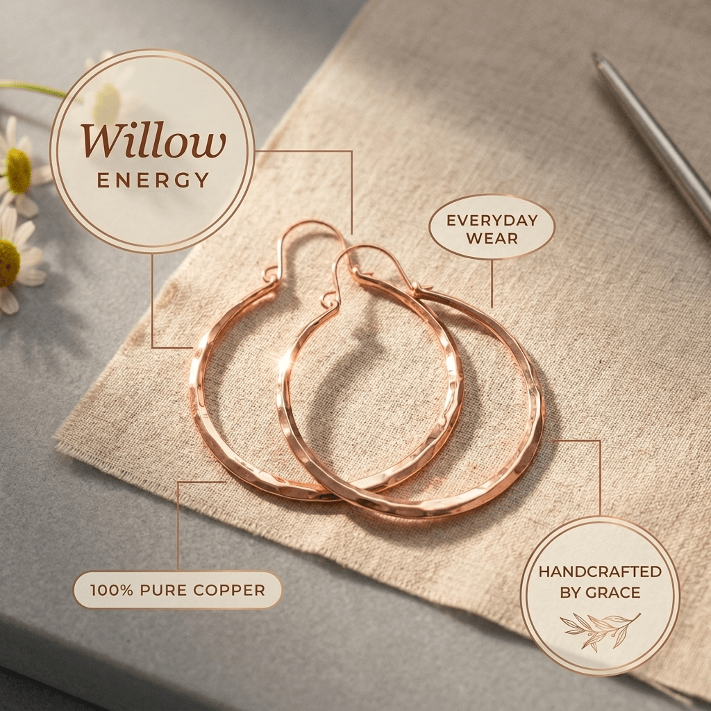 Grace's Willow Copper Earrings