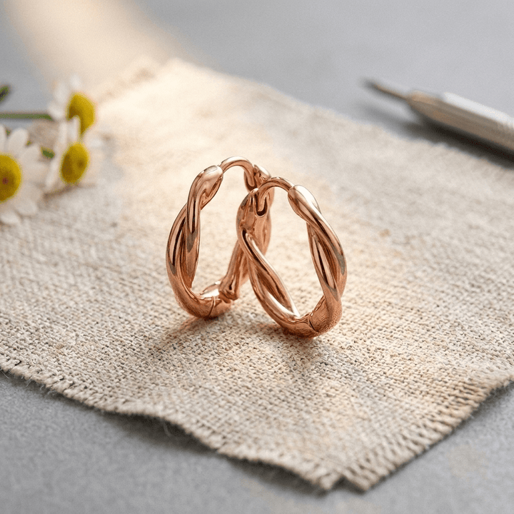 Wren Copper Hoop Earrings