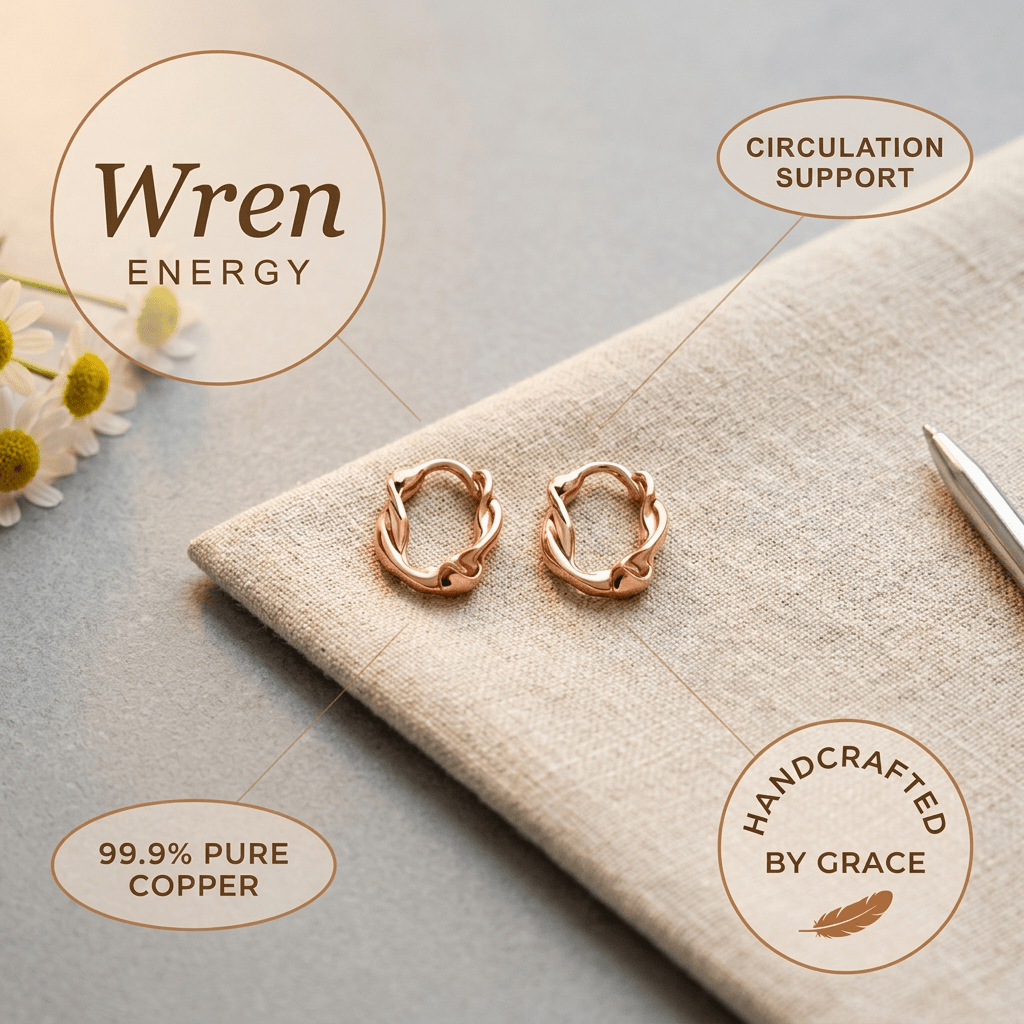 Wren Copper Hoop Earrings