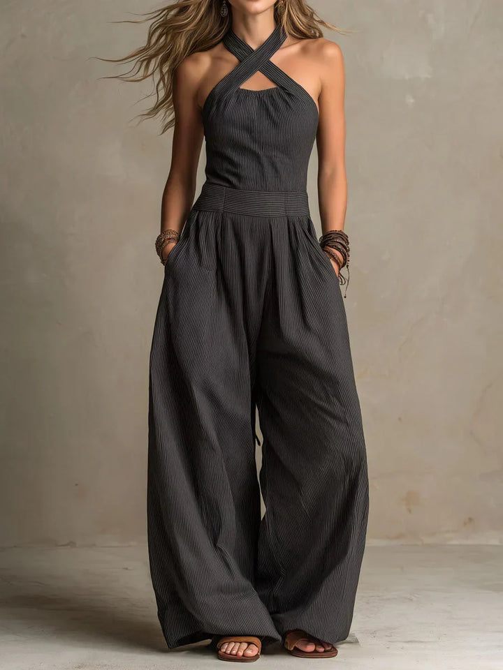 Sienna | Cross-Halter Jumpsuit