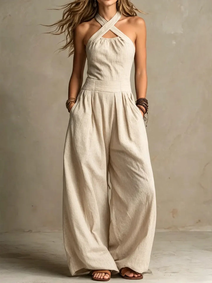 Sienna | Cross-Halter Jumpsuit