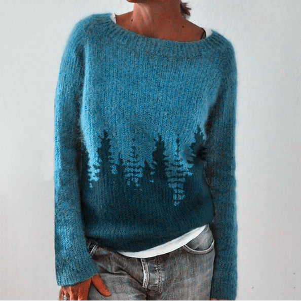 Retro Women's Sweater - Celeste