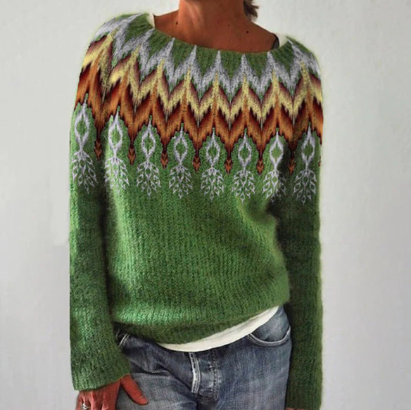 Retro Women's Sweater - Celeste