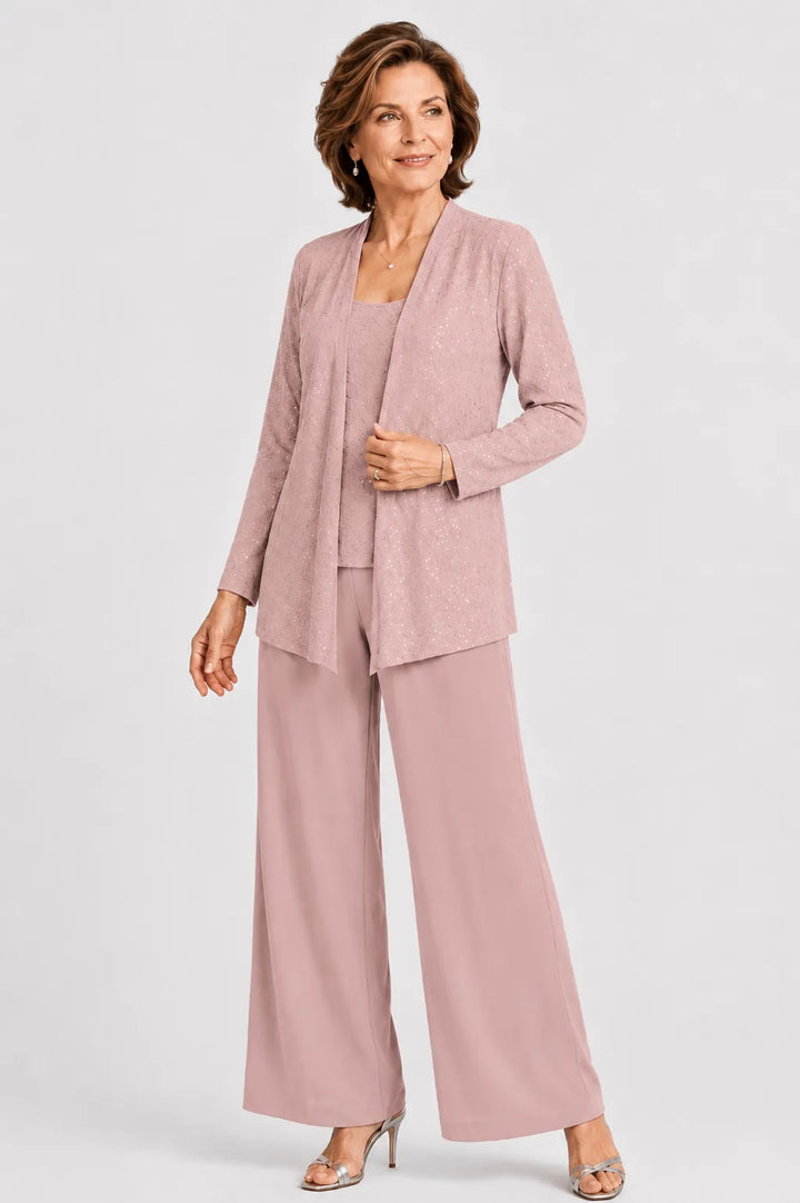Formal Three-Piece Mother of the Bride Pant Set