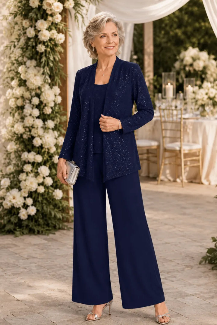Formal Three-Piece Mother of the Bride Pant Set