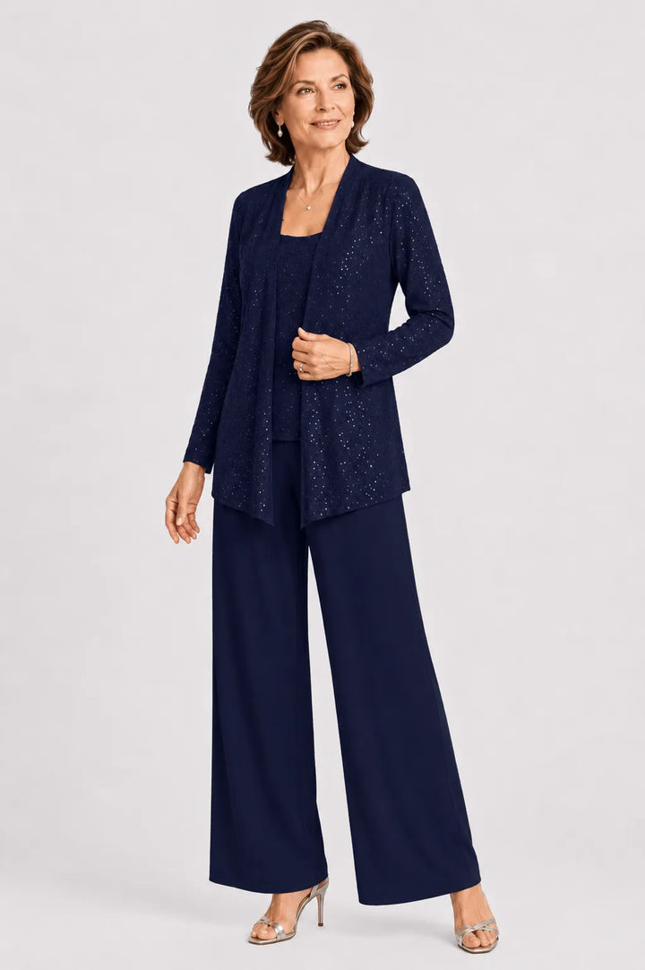 Formal Three-Piece Mother of the Bride Pant Set